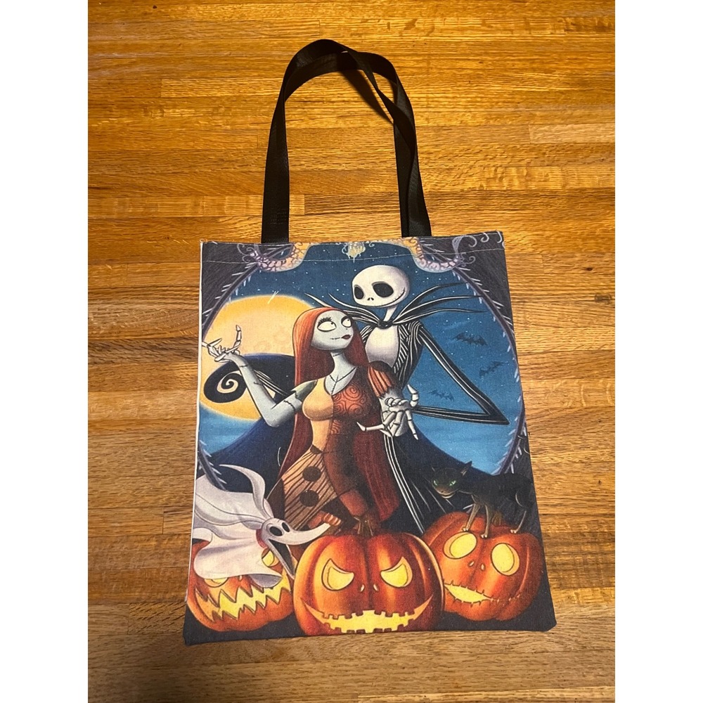 Disney Nightmare Before Christmas Jack Sally Zero Tote Bag Halloween Canvas Shop